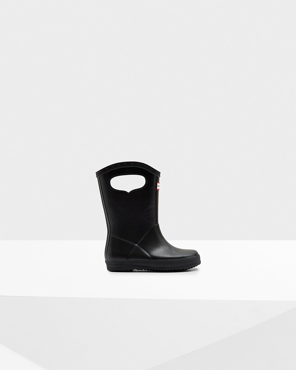 Botas De Agua Original First Classic Grab Handle Hunter Niños - Negros - 954283OXV